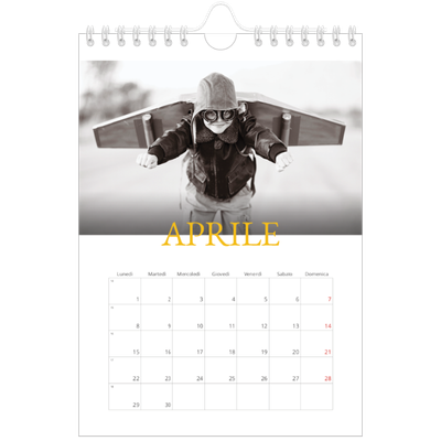 Calendario fotografico A5 — Stile tradizionale [Aprile]