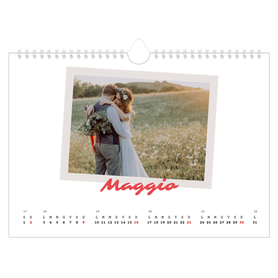 Calendario fotografico A4 — Firmato in cremisi [Maggio]