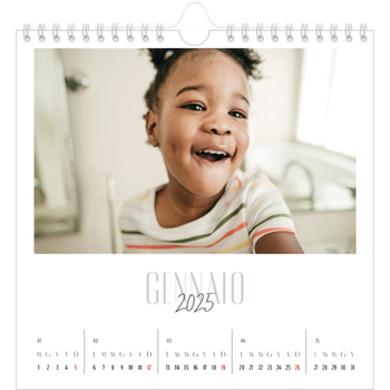 Calendario Fotografico Quadrato — Tipografia mista