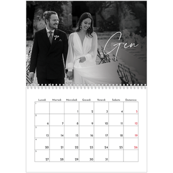 Calendario A4 Doppio — Scrittura elegante