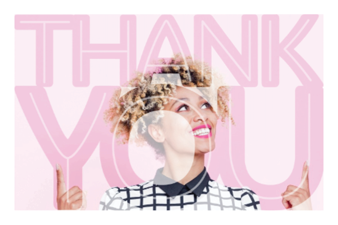 Biglietti di ringraziamento — Un grande grazie