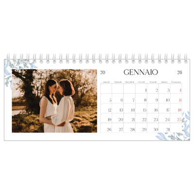 Calendari da tavolo — Floreale elegante [Gennaio]