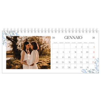 Calendario Fotografico da Tavolo — Floreale elegante