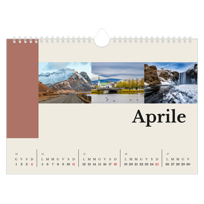Calendario fotografico A4 — Vedute del mondo [Aprile]