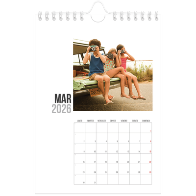 Calendario fotografico A5 — Testo abbreviato [Marzo]