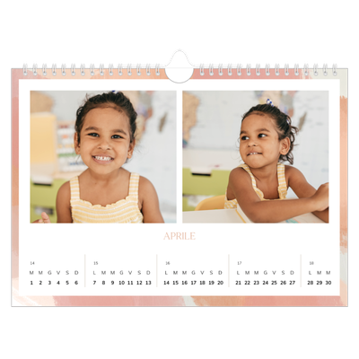 Calendario fotografico A4 — Effetto pennello [Aprile]