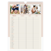 Calendario famiglia A3 verticale — Calendario cornici color terra - Famiglia di 3 [Marzo]