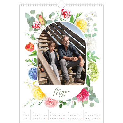 Calendario A3 verticale — Fiori tradizionali [copertina]
