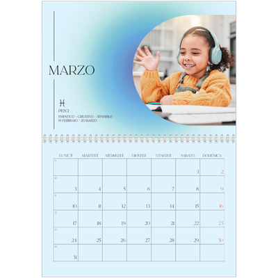 Calendario A4 Doppio — Sfumature astrologiche [Marzo]