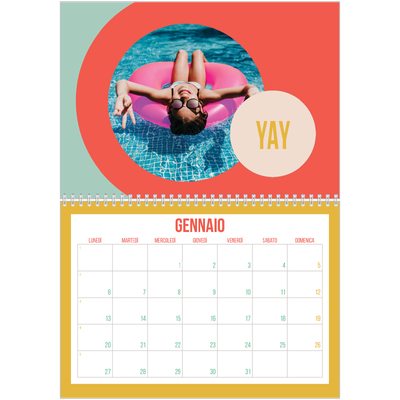 Calendario A4 Doppio — Luminoso e bello [Gennaio]
