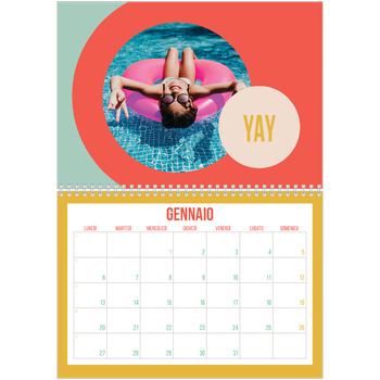 Calendario A4 Doppio — Luminoso e bello