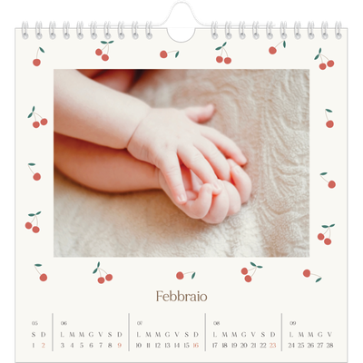 Calendari quadrati — Ciliegie [Febbraio]