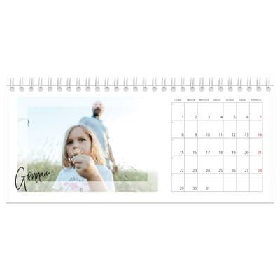 Calendari da tavolo — Cornice trasparente [Gennaio]
