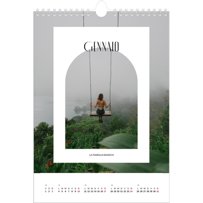 Calendario personalizzato A4 — L'arco aperto [Gennaio]