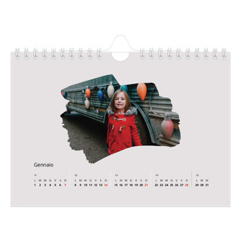 Calendario Fotografico A5 Orizzontale — Foto effetto pennello