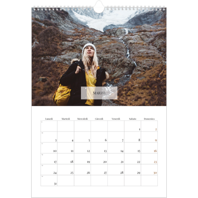 Calendario A3 verticale — Calendario classico [Marzo]