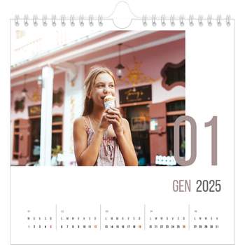 Calendario Fotografico Quadrato — Mesi numerati