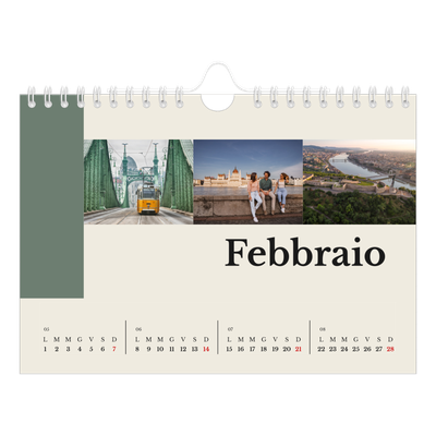 Calendario fotografico A5 — Vedute del mondo [Febbraio]