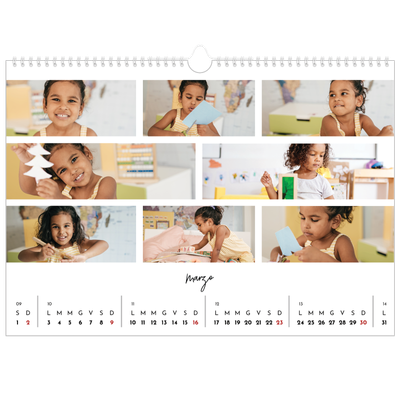 Calendario A3 orizzontale  — Disposizioni fotografiche [Marzo]