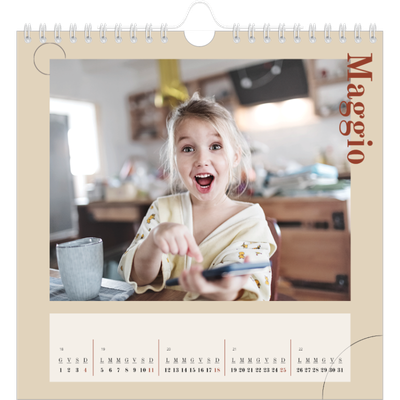 Calendari quadrati — Testo asimmetrico [copertina]