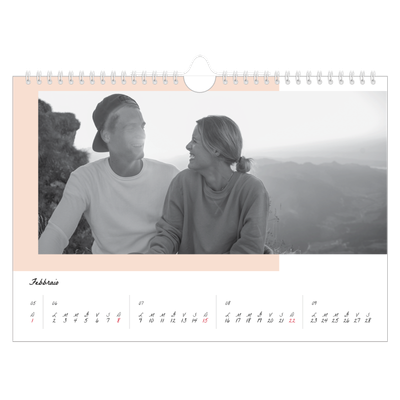 Calendario fotografico A4 — Schermate a colori [Febbraio]