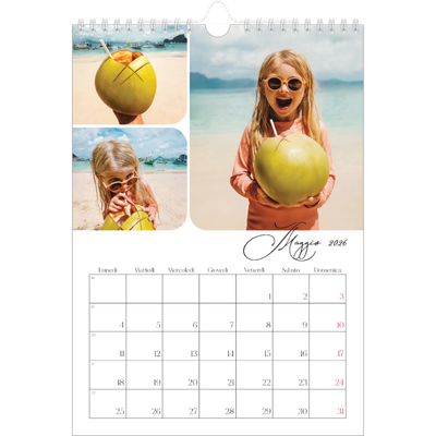 Calendario personalizzato A4 — Istantanee e scrittura [copertina]