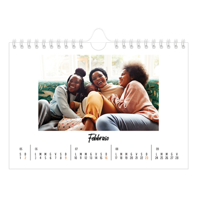 Calendario fotografico A5 — Questo sono io [Febbraio]