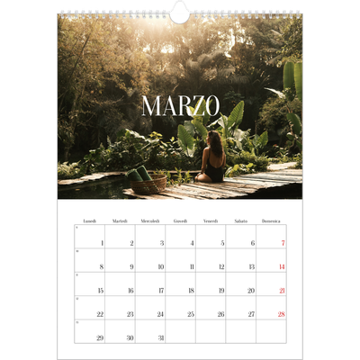 Calendario A3 verticale — Fuga infinita [Marzo]