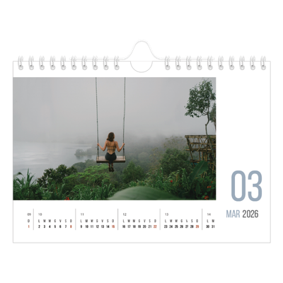 Calendario fotografico A5 — Mesi numerati [Marzo]