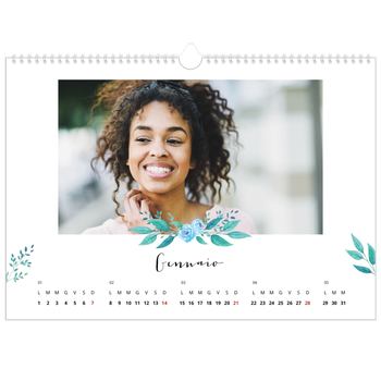 Calendario Fotografico A3 Orizzontale — Illustrazioni floreali