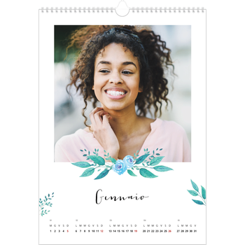 Calendario personalizzato A3 — Illustrazioni floreali
