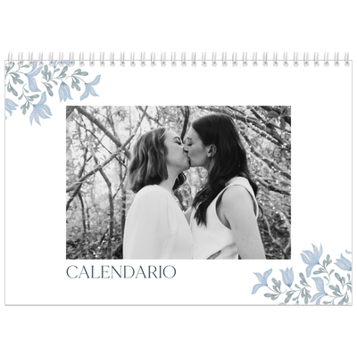 Calendario A4 Doppio — Floreale elegante [copertina]