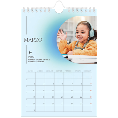 Calendario fotografico A5 — Sfumature astrologiche [Marzo]