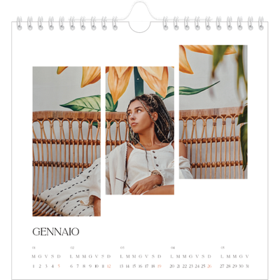 Calendari quadrati — Mosaici di viaggio [Gennaio]