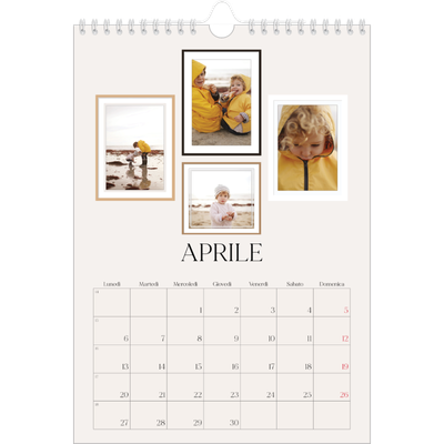 Calendario personalizzato A4 — Galleria fotografica a parete [Aprile]
