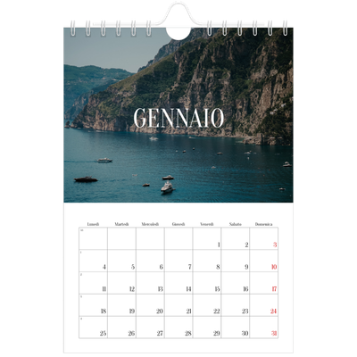 Calendario fotografico A5 — Fuga infinita [Gennaio]