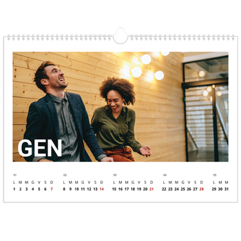 Calendario Fotografico A3 Orizzontale — Mese in grande