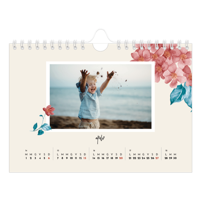 Calendario fotografico A5 — Fiori dipinti [Aprile]