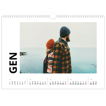 Calendario Fotografico A3 Orizzontale — White space