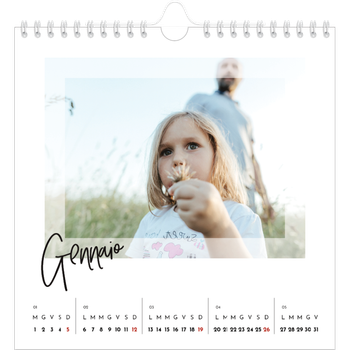 Calendario Fotografico Quadrato — Cornice trasparente