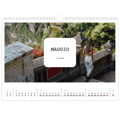 Calendario A3 orizzontale  — Tutta la storia [Maggio]