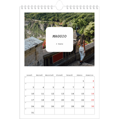 Calendario personalizzato A4 — Tutta la storia [Maggio]