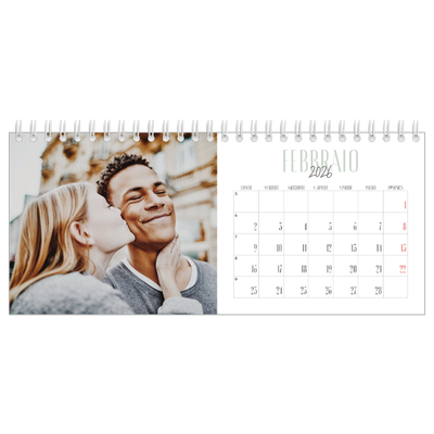 Calendari da tavolo — Tipografia mista [Febbraio]