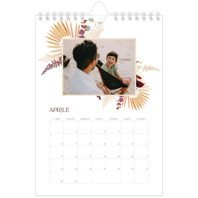 Calendario fotografico A5 — Boho [Aprile]