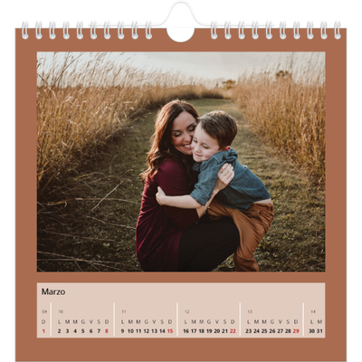 Calendari quadrati — Colori della terra [Marzo]