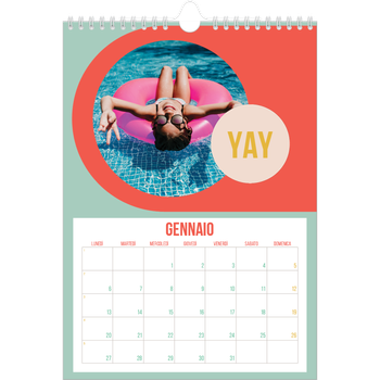 Calendario personalizzato A4 — Luminoso e bello