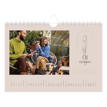 Calendario Fotografico A5 Orizzontale — Batanico semplice
