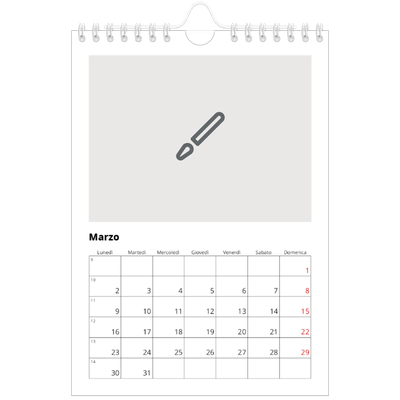 Calendario fotografico A5 — Disegna il tuo prodotto [Marzo]