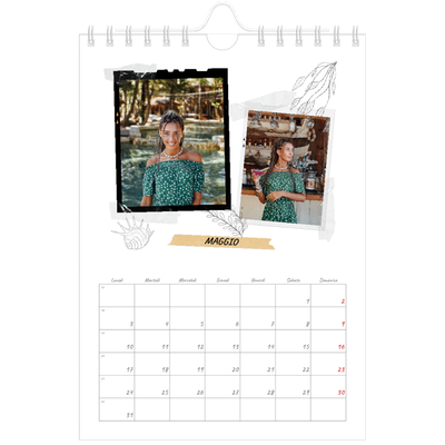 Calendario fotografico A5 — Album ricordi con stile [Maggio]