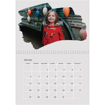Calendario A4 Doppio — Foto effetto pennello